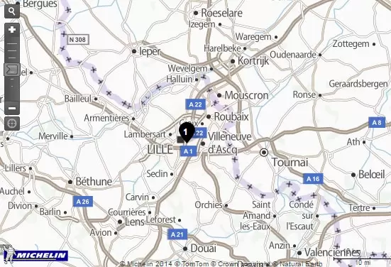 Screenshot ViaMichelin agence Expertise Villeneuve d'Ascq.