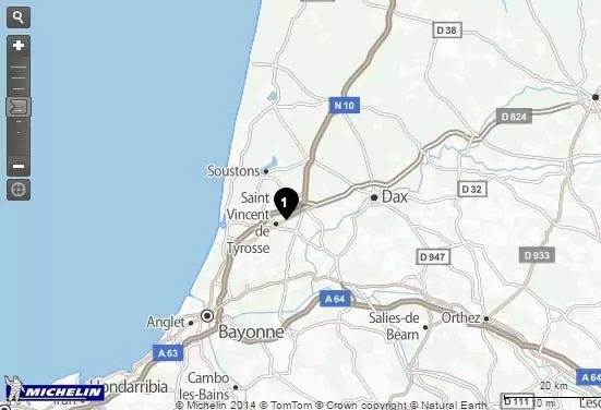 Screenshot ViaMichelin agence Saint-Geours-de-Maremne.