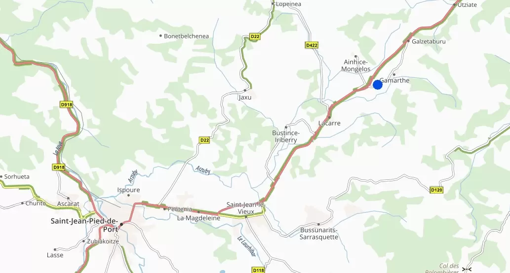 Carte ViaMichelin Saint Jean Pied de Port