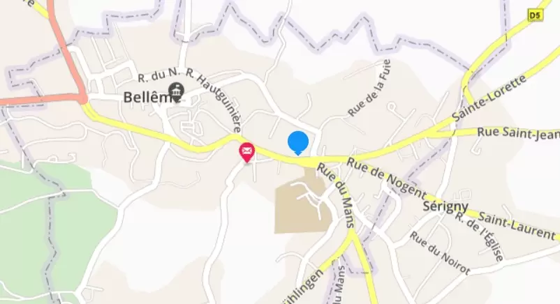 Carte ViaMichelin de Bellême