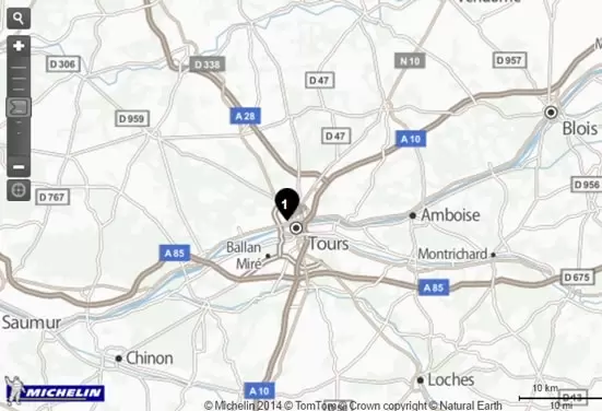 Screenshot ViaMichelin agence FIDUCIAL Sofiral Avocats Tours.