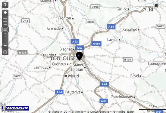 Screenshot ViaMichelin agence FIDUCIAL Sofiral Avocats Toulouse.