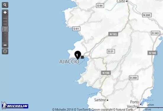 Screenshot ViaMichelin FIDUCIAL Sofiral Avocats Ajaccio.