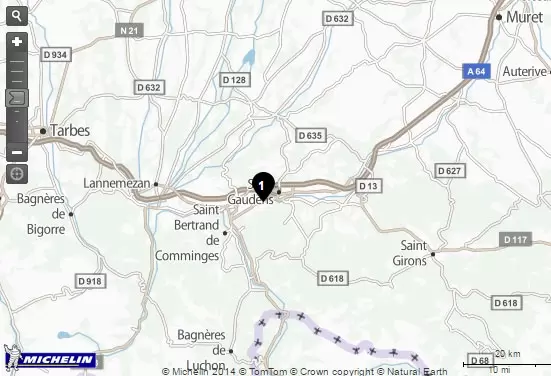 Screenshot ViaMichelin agence FIDUCIAL Sofiral Avocats Saint Gaudens.