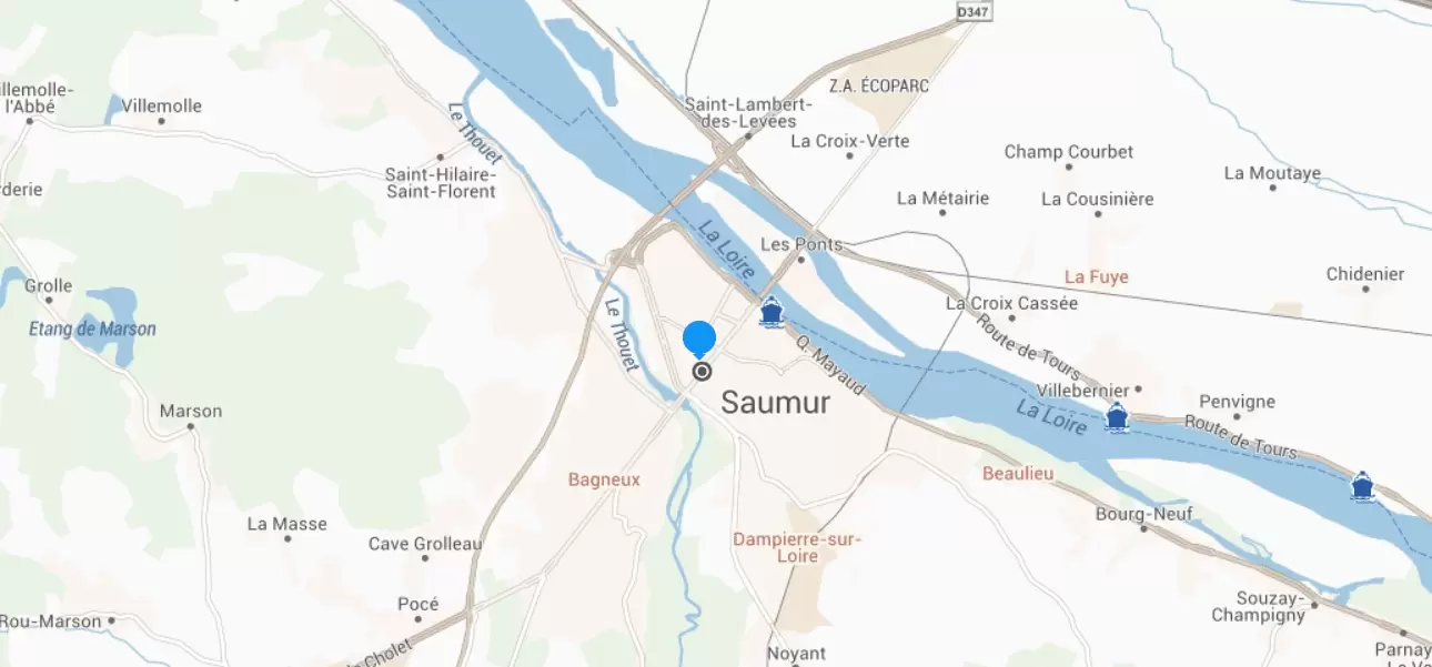 Screenshot ViaMichelin agence FIDUCIAL Sofiral Avocats Saumur.