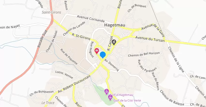 Screenshot carte ViaMichelin Hagetmau.