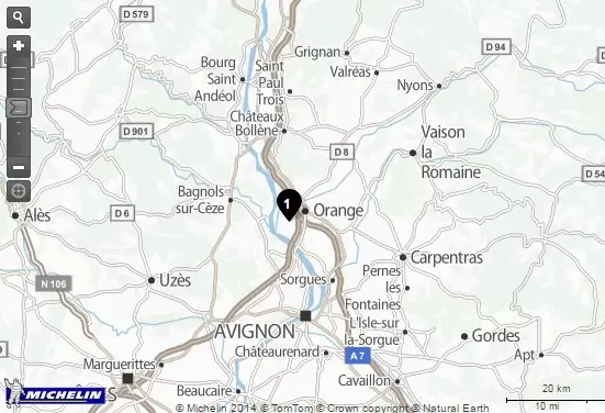 Screenshot ViaMichelin agence FIDUCIAL Sofiral Avocats Orange.