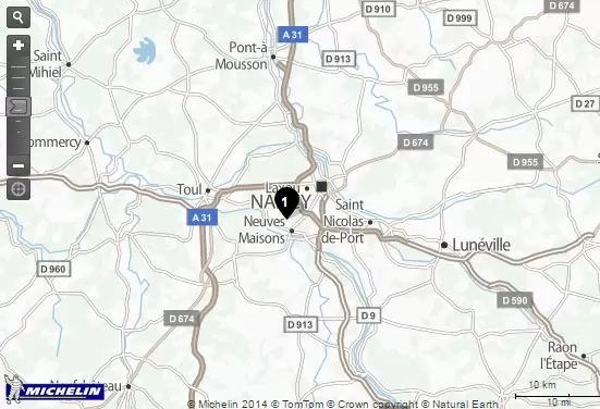 Screenshot ViaMichelin agence Nancy.