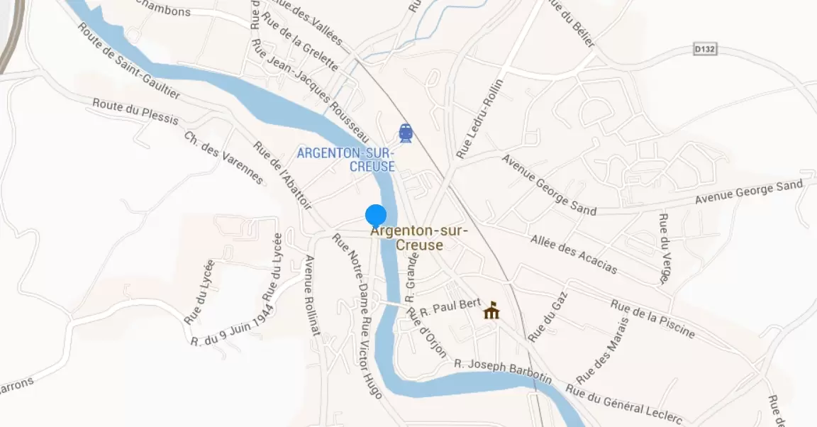Screenshot Viamichelin Argenton sur Creuse.