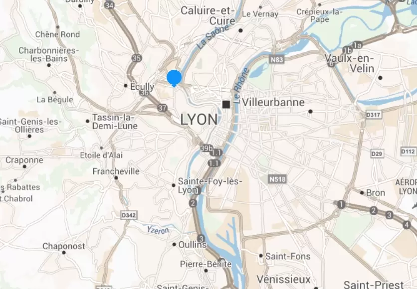 Screenshot ViaMichelin FIDUCIAL Sofiral Avocats Lyon.