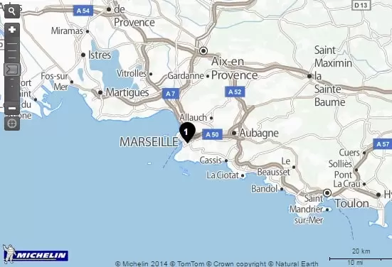 Screenshot ViaMichelin agence Marseille.