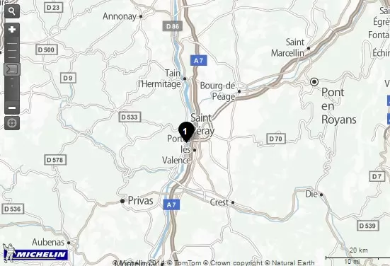 Screenshot ViaMichelin agence FIDUCIAL Sofiral Avocats Valence.